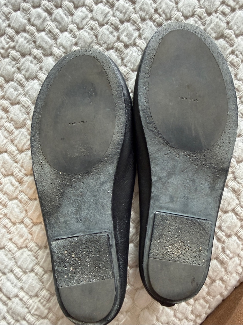 THE ROW / ivory & cream leather elastic strap ballet flats / 38 - Picture 7 of 9